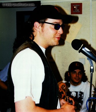 Cody and Willie Braun of Reckless Kelly at a local radio station, Austin, Texas