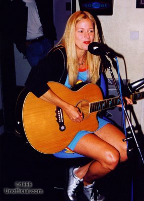 Trish Murphy at a local Austin radio station, Austin, Texas