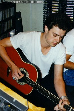 Tyrone Vaughan of Breedlove at a local radio station, Austin, Texas
