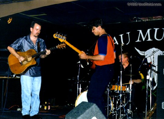Monte Montgomery and Chris Maresh and Phil Bass at Dessau Music Hall, Pflugerville, Texas