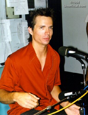 Ian Moore at a local radio station, Austin, Texas
