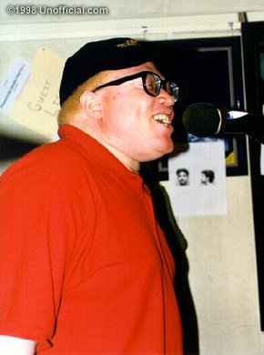Malford Milligan of Storyville at a local radio station, Austin, Texas