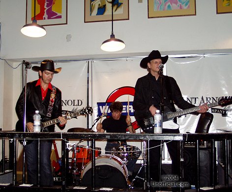 Grady Johnson, Chris Layton and Big Ben Richardson of Grady at Waterloo Records, Austin, Texas