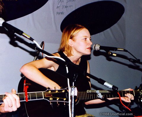 Kelly Willis at a local radio station, Austin, Texas
