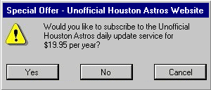 Subscribe to the Unofficial Houston Astros Daily Update Service
