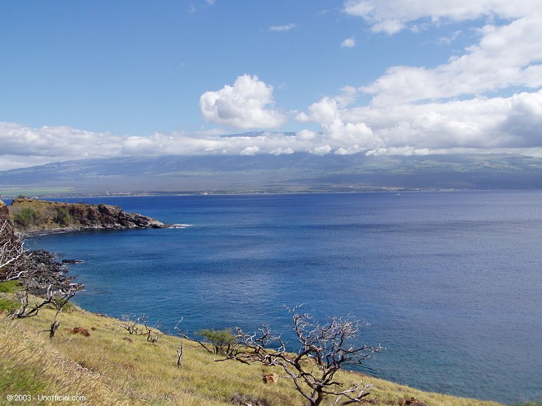 Ma'alaea Bay and Haleakala Volcano from Papawai Point, Maui, Hawai'i