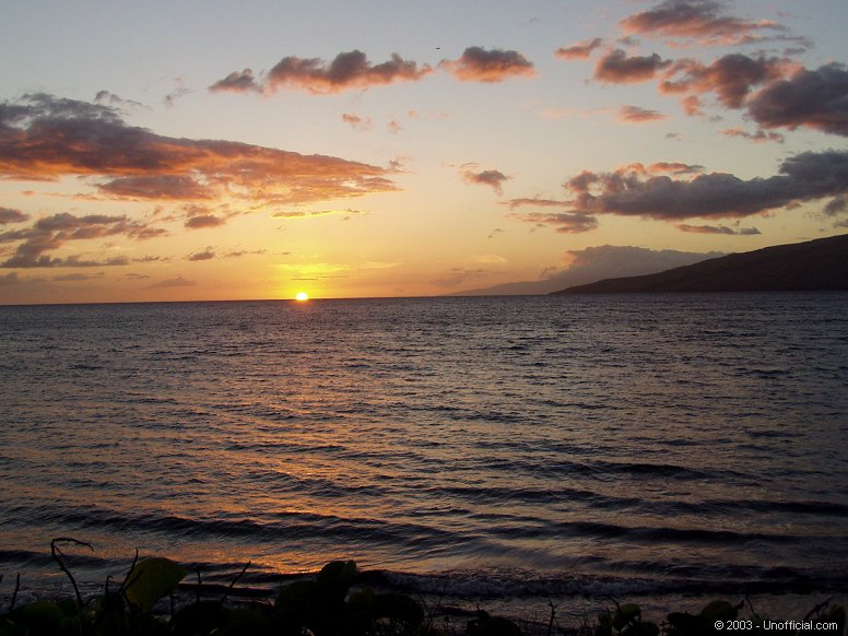 Sunset on Ma'alaea Bay, Maui, Hawai'i