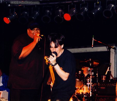 Don Robinson of MC Overlord and A.J. Vall&eacute;jo of Vall&eacute;jo at Mother Earth Fest '99, Celis Brewery, Austin, Texas