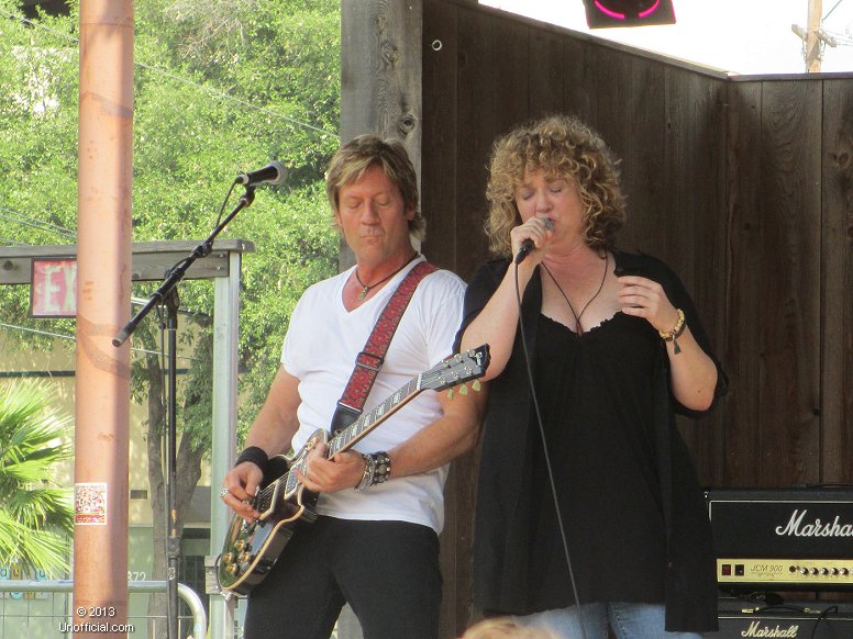 John Lockhart and Lisa Tingle of Black Pearl onstage at the Steamboat Reunion at Threadgill's World Headquarters, Austin, Texas