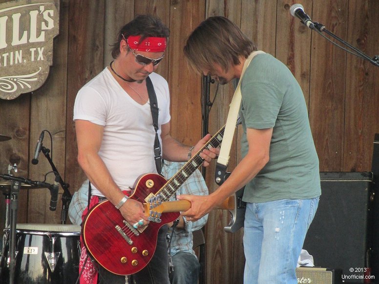Bruce Castleberry of Vall&eacute;jo and Wayne Sutton of Sister 7 onstage at the Steamboat Reunion at Threadgill's World Headquarters, Austin, Texas