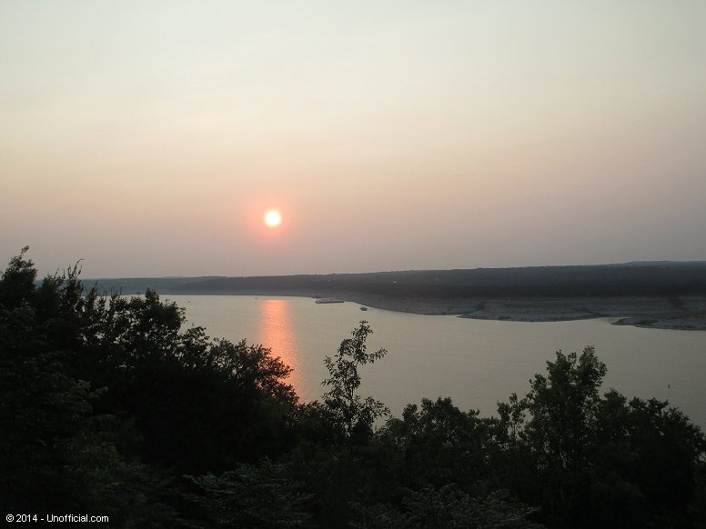 Sunset on Lake Travis, Texas at The Iguana Grill