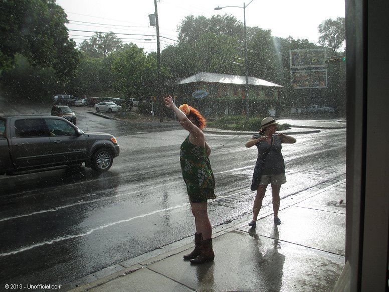 Rain and Shine on Barton Springs Road