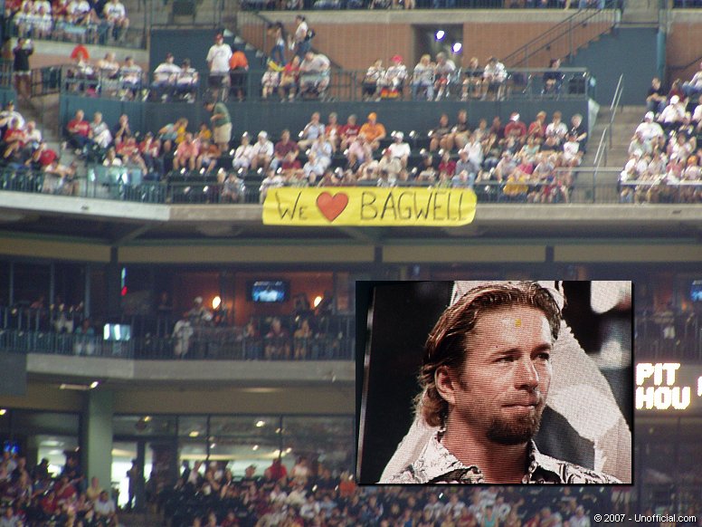 Photo at Jeff Bagwell's Uniform Number Retirement Ceremony at Minute Maid Park, Houston, Texas