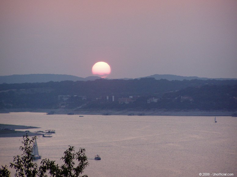 Sunset at Lake Travis, Texas