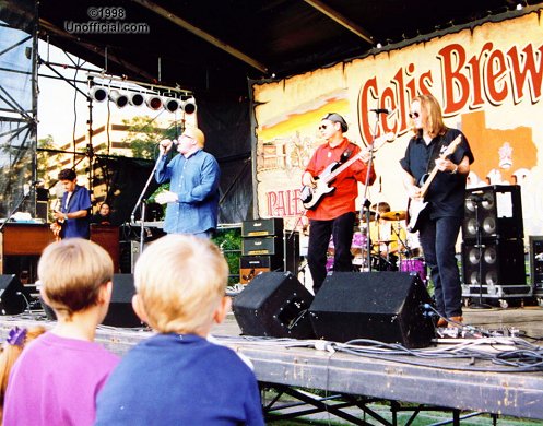 David Grissom, Malford Milligan, Tommy Shannon and David Holt of Storyville at Celis Fest '98, Waterloo Park, Austin, Texas