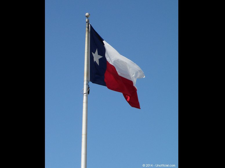 Texas flag in Brenham, Texas
