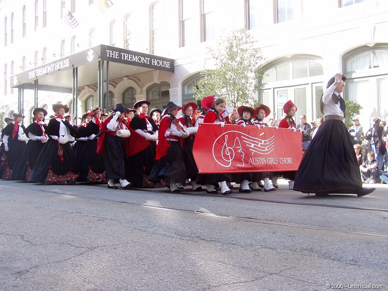 Austin Girls Choir at the Dickens on the Strand Parade on Ships Mechanic Row, Galveston, Texas