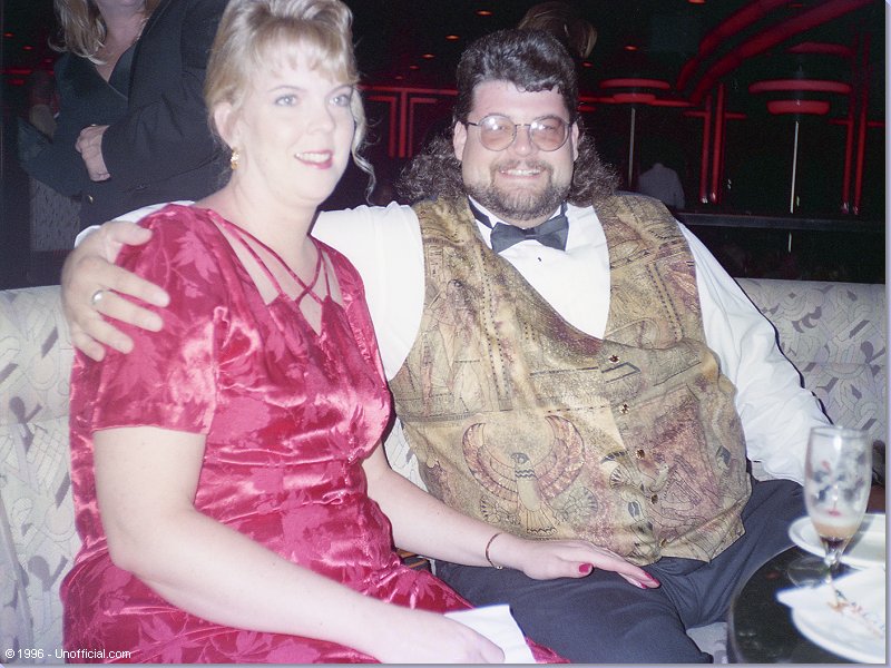 Karen and Jeff 'Yetti' Gish on KLBJ-FM's Ramblin' Gamblin' Sea Adventure Cruise on the Carnival MS Fantasy