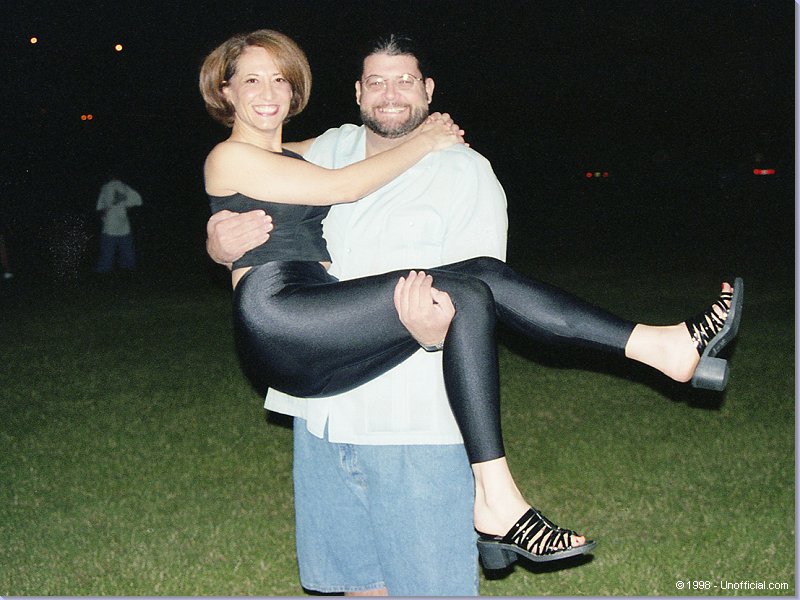 Natalie Zoe and Jeff 'Yetti' Gish at the Rib Ticklin' Affair on Auditorium Shores in Austin, Texas